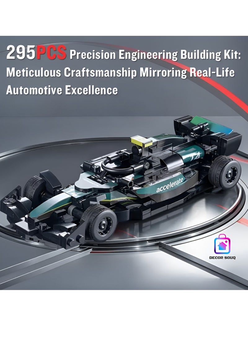 DECOR SOUQ McLaren MP4/4 F1 Car Building Blocks Kit – 295 PCS Racing Sports Car Toy Set for Kids & Adults – DIY STEM Engineering Blocks Compatible with Major Brands – Educational Creative Construction Model for Boys & Girls – Realistic Design, Perfect Gift for Formula Racing Fans, Car Enthusiasts, and Collectors – Enhance Imagination & Fine Motor Skills with this High-Speed Formula Car Model – Ideal Birthday or Holiday Present for Ages 6+ – Build Your Own Precision McLaren F1 Replica – Limited Stock  - Image 2