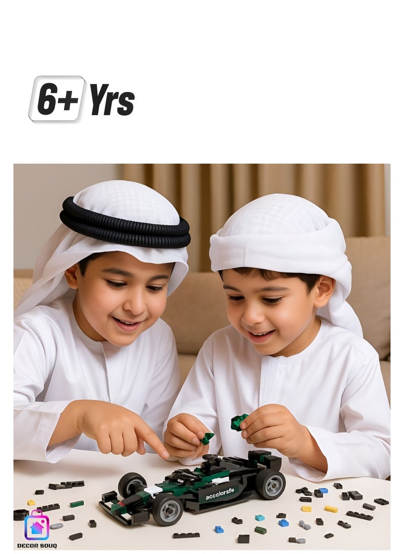 DECOR SOUQ McLaren MP4/4 F1 Car Building Blocks Kit – 295 PCS Racing Sports Car Toy Set for Kids & Adults – DIY STEM Engineering Blocks Compatible with Major Brands – Educational Creative Construction Model for Boys & Girls – Realistic Design, Perfect Gift for Formula Racing Fans, Car Enthusiasts, and Collectors – Enhance Imagination & Fine Motor Skills with this High-Speed Formula Car Model – Ideal Birthday or Holiday Present for Ages 6+ – Build Your Own Precision McLaren F1 Replica – Limited Stock  - Image 1