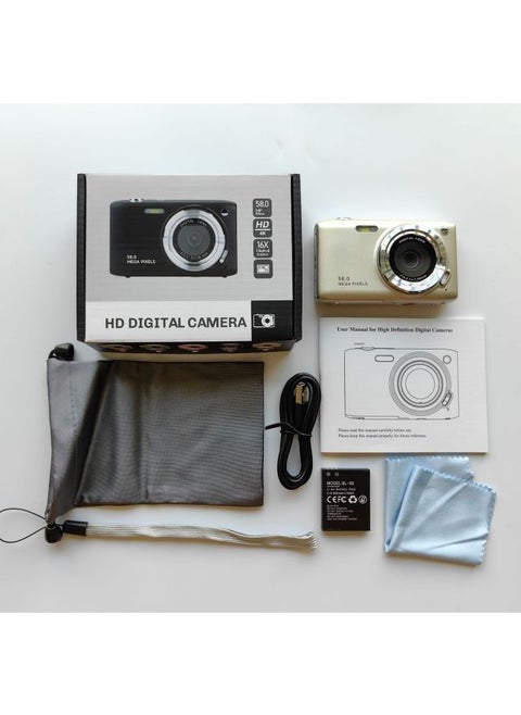 High-definition Digital Camera CCD Student Party Entry Mini Card Machine Home Shooting Camera Large Favorably-Body Color:C600-gold-standard