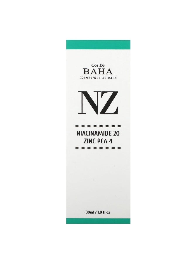 Cos De BAHA Cos De BAHA, NZ, Niacinamide 20 Zinc PCA 4, 1 fl oz (30 ml)  - Image 3