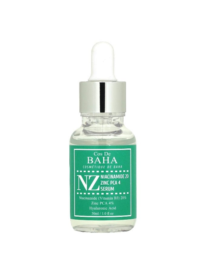 Cos De BAHA Cos De BAHA, NZ, Niacinamide 20 Zinc PCA 4, 1 fl oz (30 ml)  - Image 1