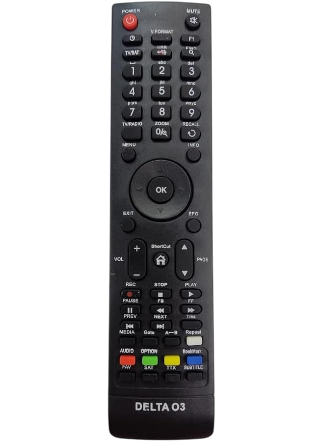 إيروريكس جهاز تحكم عن بعد بديل متوافق مع دلتا 03 باللون الأسود