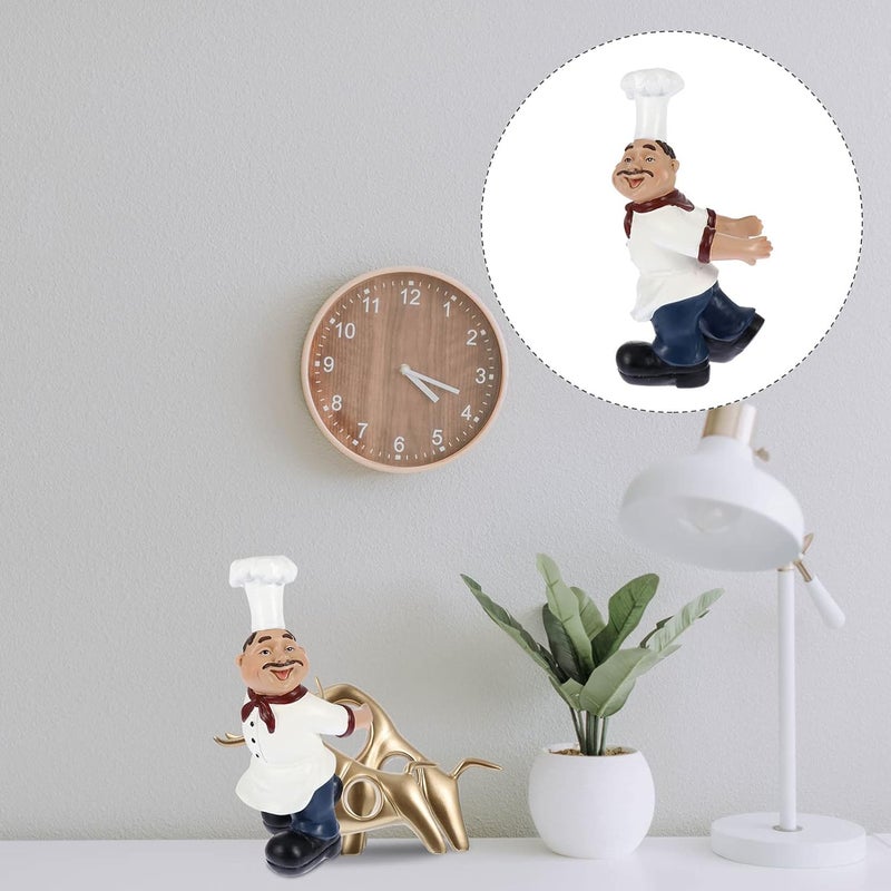 woobles Home Decor Tabletop Accessories Resin Chef Wine Holder Rack Tabletop Wine Storage Holders Stands for Wine Chanmpagne Beer Beverage Home Kitchen Decor Dining Table Decor Desktop Stand - Image 3