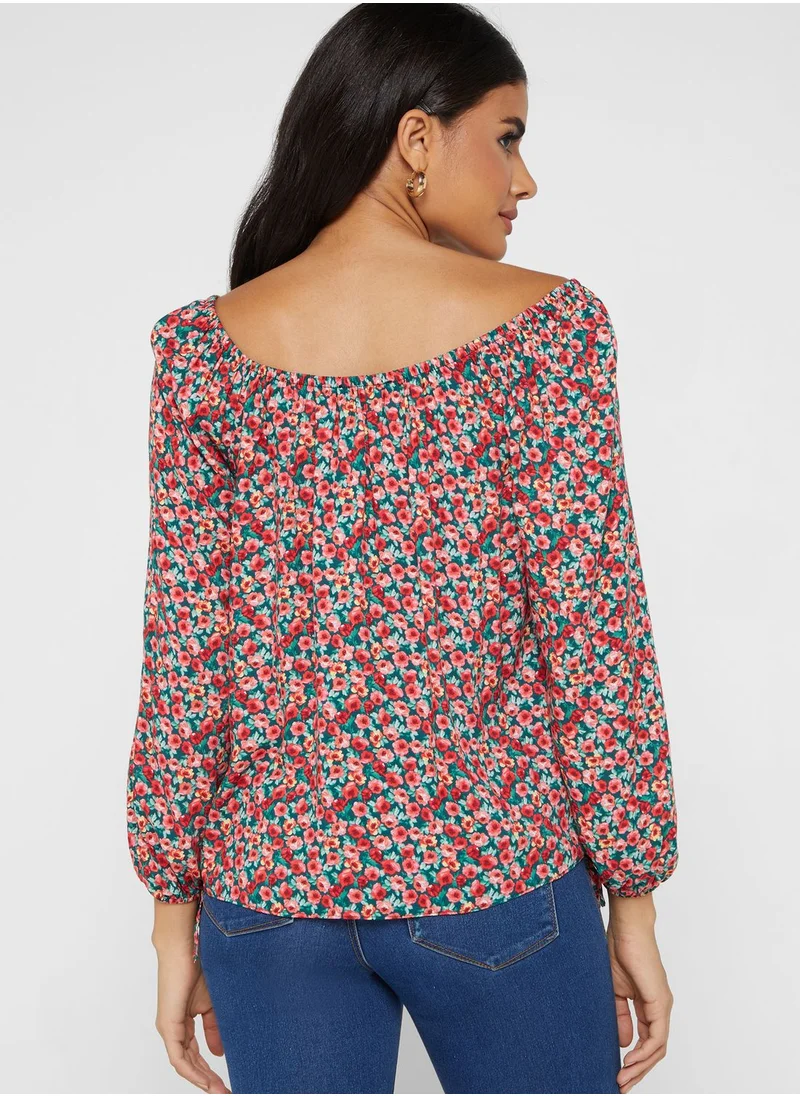 DOROTHY PERKINS Floral Print Tie Detail Top