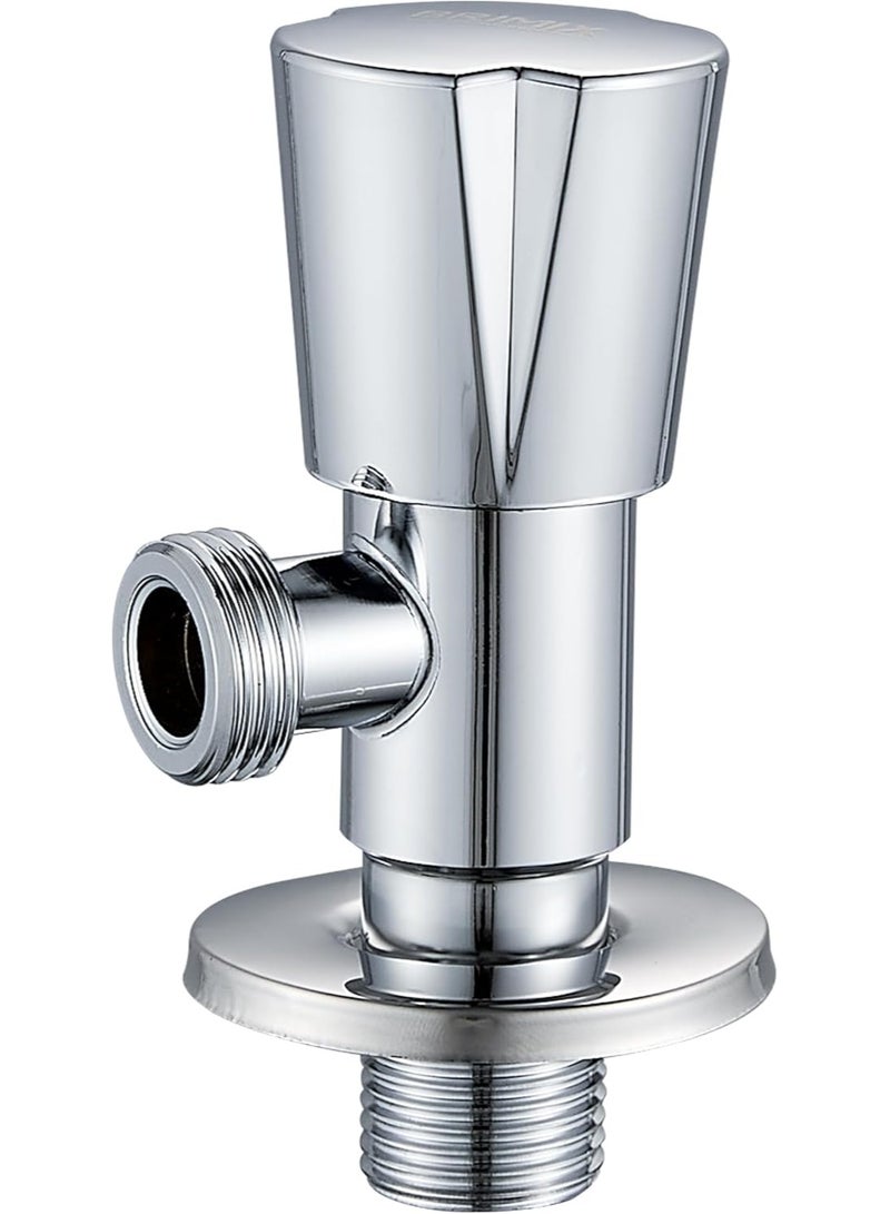 BRIMIX Heavy Duty Angle Valve G1/2 inch for Bathroom Toilet Kitchen (Silver) - Image 1