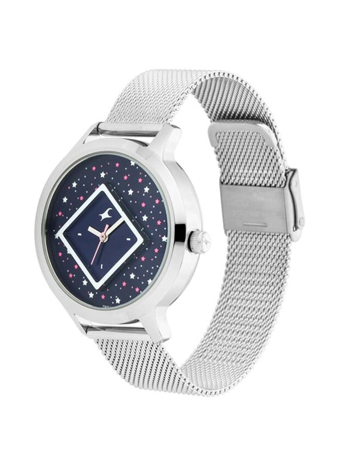 fastrack - Eccentrics Watch -  Blue Dial With Stars And Mesh Metal Strap 6210Sm02 - Image 1