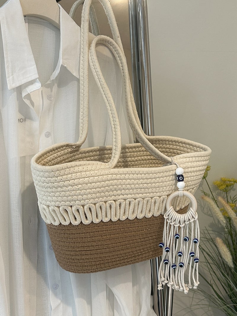 New Shoulder Bag Vintage Handbag Travel All-Match Women'S Bag Beach Bag Hand-Woven Beach Bag Large Capacity Bag Trendy - Image 5