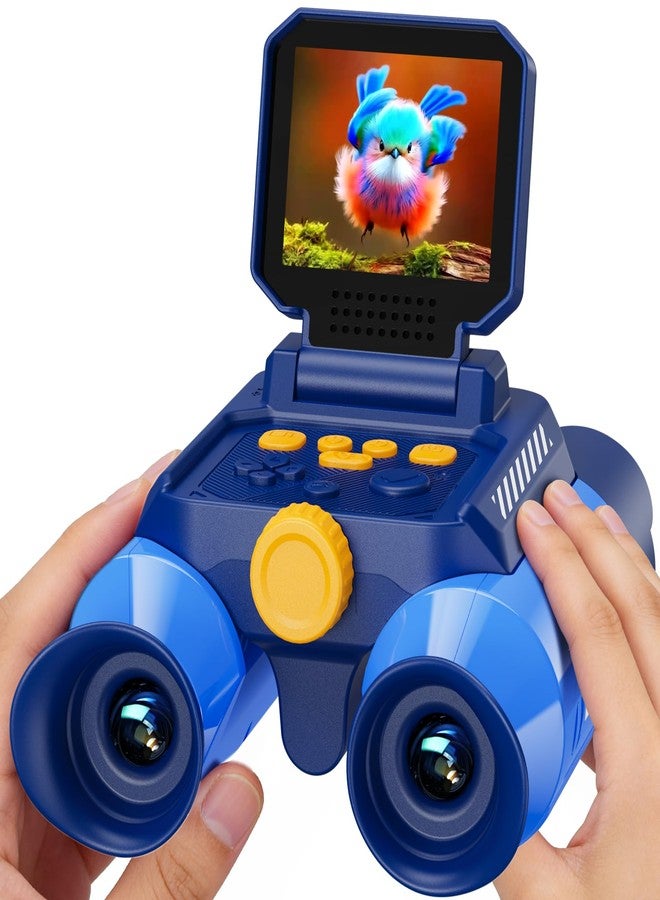 Ashfly Binoculars for Kids with Night Vision Camera, 10x Optical Magnification Digital Kids Binocular with 2.4" HD Screen & 20 Games, STEM Outdoor Exploration Toys Gifts for Boys Girls Age 4-8-12+(Blue) - Image 1