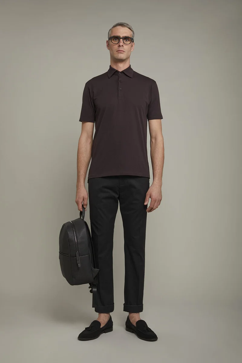 Doppelganger Men's chino trousers classic twill construction perfect fit - Black
