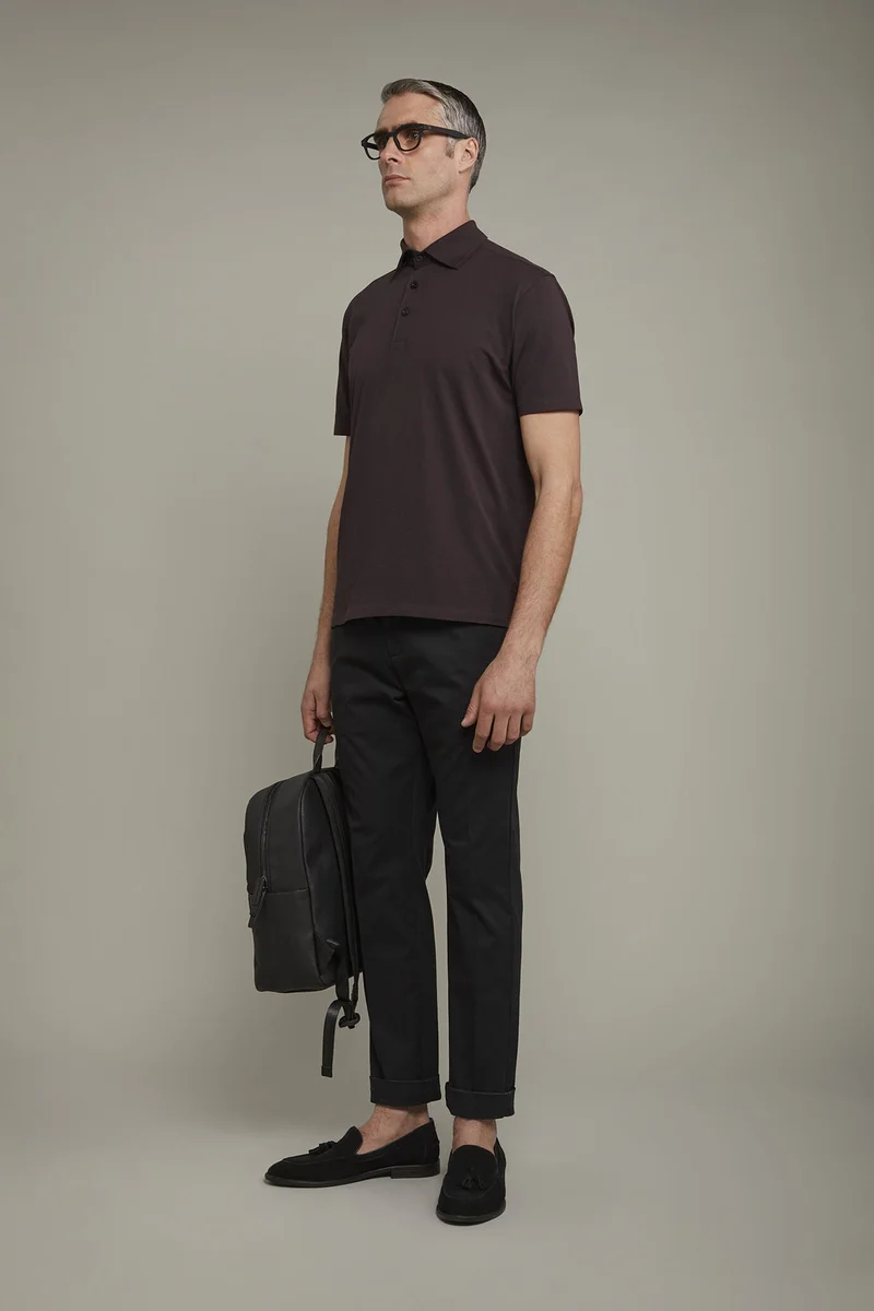 Doppelganger Men's chino trousers classic twill construction perfect fit - Black
