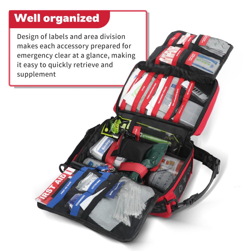 Kitgo Large First Aid Kitï¼ŒMolle System Detachable Multi-Purpose Emergency Medical Kit for Home, Car, Camping Outdoor Emergency. - Image 4