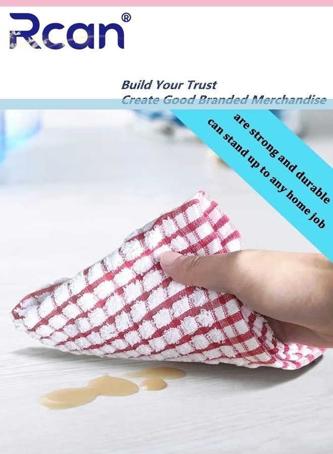 ركان مناشف المطبخ، مناشف مطبخ قطنية كبيرة الحجم مقاس 16 × 25 بوصة، عبوة من 6 قطع قماش لتجفيف الأطباق والملابس ومناشف الأطباق وتجفيف الأطباق والطاولة - Image 3