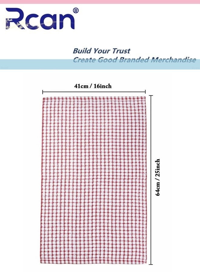 ركان مناشف المطبخ، مناشف مطبخ قطنية كبيرة الحجم مقاس 16 × 25 بوصة، عبوة من 6 قطع قماش لتجفيف الأطباق والملابس ومناشف الأطباق وتجفيف الأطباق والطاولة - Image 4
