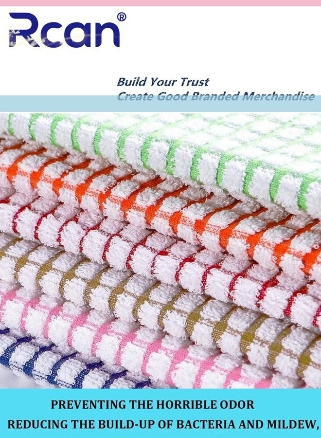 ركان مناشف المطبخ، مناشف مطبخ قطنية كبيرة الحجم مقاس 16 × 25 بوصة، عبوة من 6 قطع قماش لتجفيف الأطباق والملابس ومناشف الأطباق وتجفيف الأطباق والطاولة - Image 5