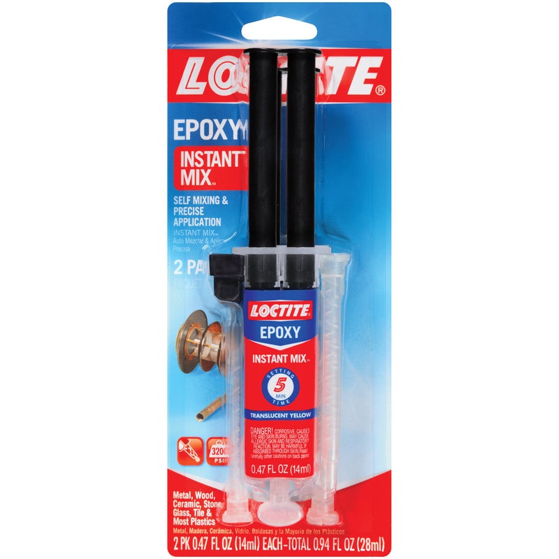 Loctite 1715208-6 0.47 fl. oz. Syringes Epoxy Five Minute Instant Mix (2 Pack)