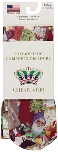 Celeste Stein Therapeutic Compression Socks, Dickins Christmas, 8-15 mmhg, 1-Pair - Image 5