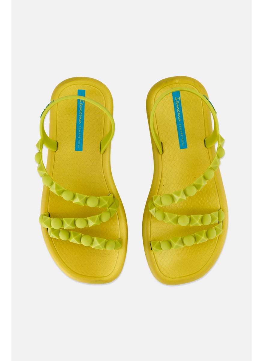 Ipanema Kids Girl Slingback Brand Logo Sandal, Yellow  - Image 3