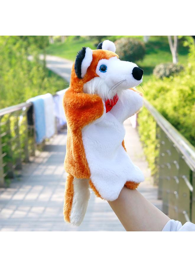 الأزرق جي دبليو ربطة العنق الجديدة دمية الأرنب الدمى تعلم لعبة القفازات للأطفال في وقت مبكر تعليم رواية القصص للآباء والأطفال لإرضاء الدمى القطيفة - Image 1