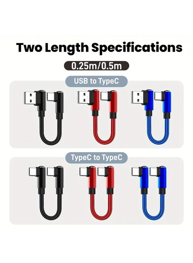 كابل الشحن السريع من النوع C إلى النوع C بقوة 66 واط، كابل بيانات USB محمول قصير - Image 5