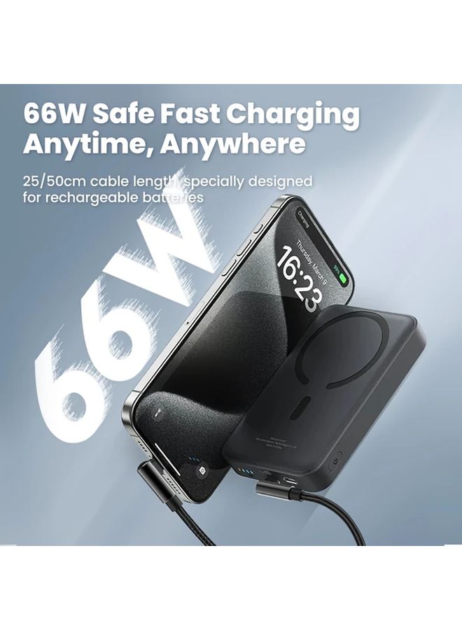 كابل الشحن السريع من النوع C إلى النوع C بقوة 66 واط، كابل بيانات USB محمول قصير - Image 2