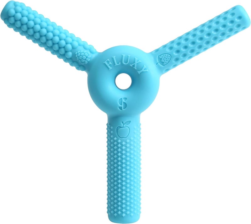 Special Supplies FLUXY Oral Motor Tool Therapy Sensory Motor Aid with 3 Unique Textures Blue - Image 1