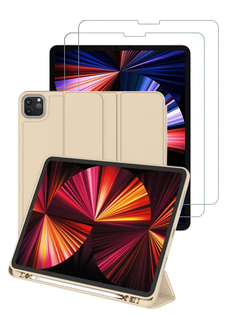 Blueberry Smart Case For iPad Pro 11 Inch 2022 (4th Gen) with 2 Pieces Tempered Clear Glasses - Image 1