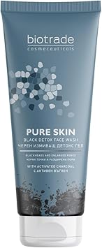 Pure Skin Black Detox Face Wash Gel For All Skin Types with Blackheads and Enlarged Pores 200ml