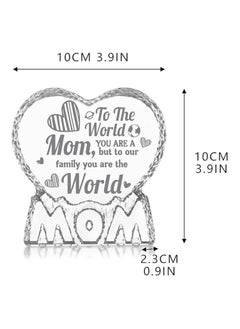 PRINTSHOP4ME Mother’s Day Heart Shape Crystal Gift-Gift From Daughter,Son And Husband To Mom-Birthday Gift For Mom Or Grandmother-Mom Engraved Crystal  - Image 4