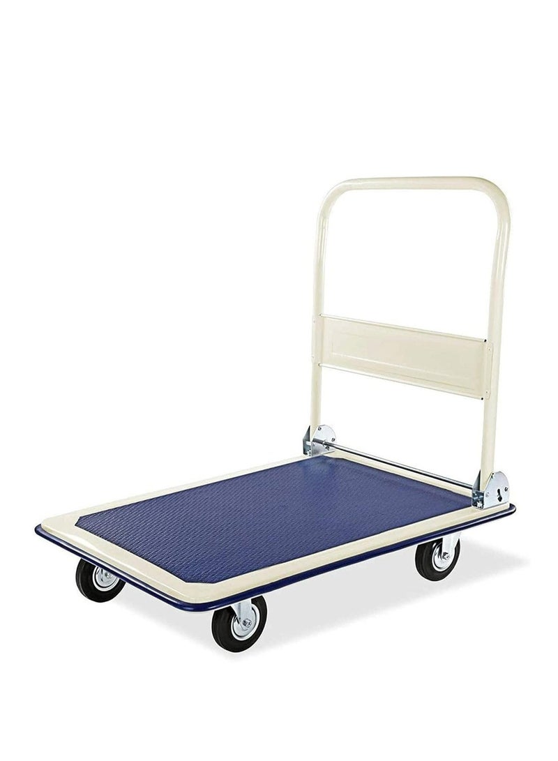 ALMUFARREJ Heavy-Duty Steel Platform Trolley, Supports Up to 150kg, Practical 70×50cm Size with Durable Smooth-Rolling Wheels for Efficient Daily Heavy Use - Image 2