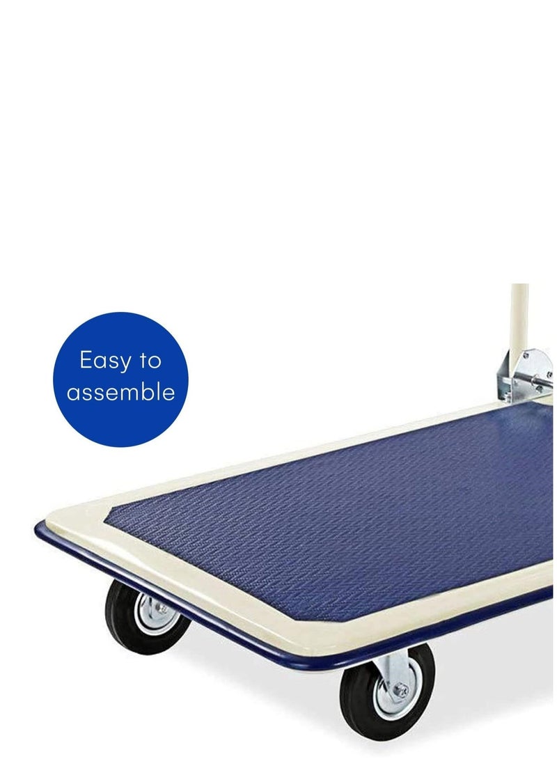 ALMUFARREJ Heavy-Duty Steel Platform Trolley, Supports Up to 150kg, Practical 70×50cm Size with Durable Smooth-Rolling Wheels for Efficient Daily Heavy Use - Image 3