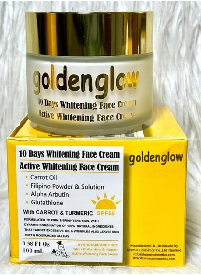 goldenglow - Golden Glow Intensive Half Cast 10 Days Whitening Face Cream 100 ML - Image 1