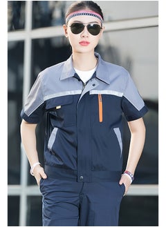 SKT Shiketro Summer Short Sleeve Workwear for Men and Women, Thin Reflective Work Protective Clothing that Absorbs Sweat and Allows for Breathability  - Image 3