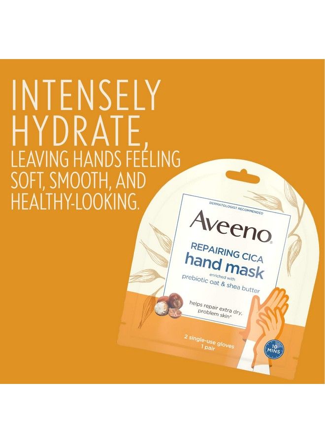 Aveeno Repairing Cica Foot Mask&Hand Mask With Prebiotic Oat And Shea Butter For Extra Dry Skin Parabenfree And Fragrancefree 1 Ea - Image 4