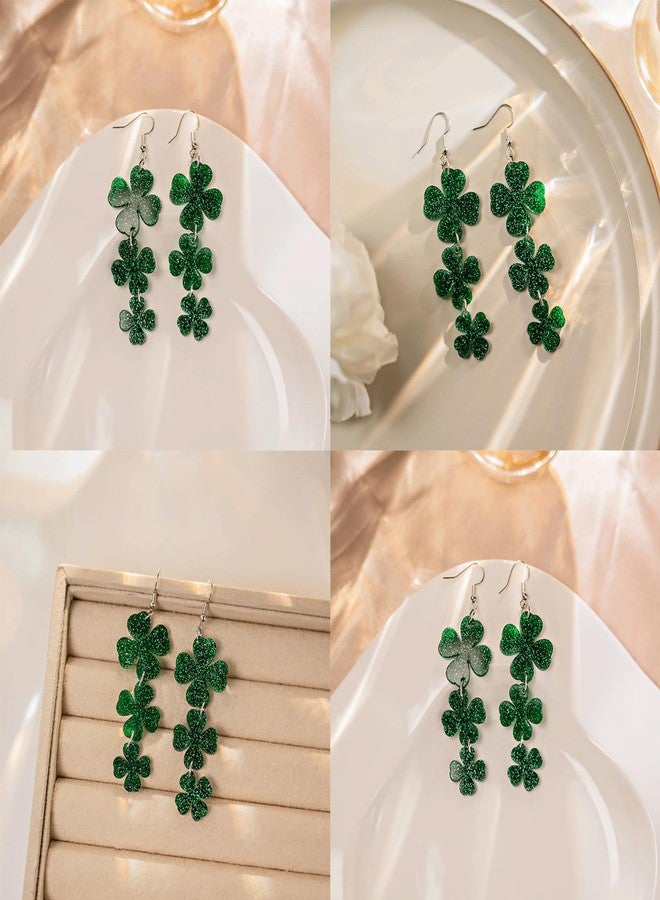 LENOAPHYS St Patricks Day Shirt Women Shamrock Earrings St Patricks Days Outfits for Women St Patricks Day Earrings for Women Saint Patricks Day Accessories - Image 3