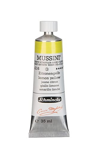 Schmincke MUSSINI® - finest artist's resin oil colors, lemon yellow - 35 ml - Image 1