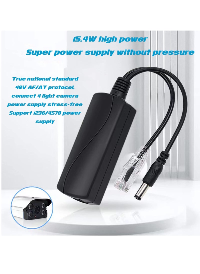 KASTWAVE - Gigabit PoE Splitter 12V 2A, with IEEE 802.3af/at Complian 10-100-1000Mbps Power Over Ethernet Splitter Adapter, for Security IP Camera, Voip Phone, AP, CCTV Surveillance - Image 1