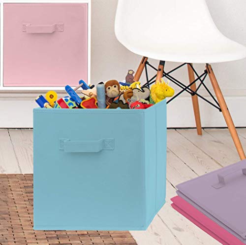 Pomatree 13 Inch Cube Storage Bins - 6 Pack - Large, Dual Handles, Foldable | 13x13 Fabric Bins for Organizing Closet, Clothes and Toys - Image 5