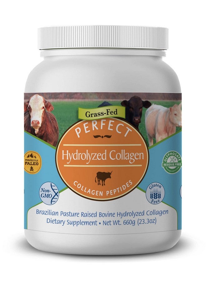 Perfect Supplements - Unflavored Hydrolyzed Collagen Powder for Men and Women - Collagen Peptides - Mix in Hot Cold Liquids, Grass Fed, Easy Absorption, 660 Grams - Image 1