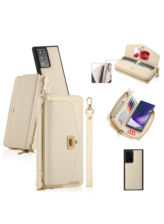 S-TOP Case For Samsung Galaxy Note20 Ultra Crossbody Multi-functional Zipper Wallet Litchi Leather Phone Case - Image 1