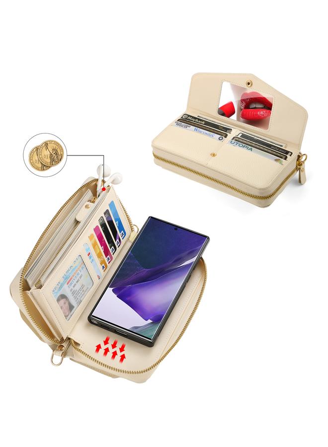 S-TOP Case For Samsung Galaxy Note20 Ultra Crossbody Multi-functional Zipper Wallet Litchi Leather Phone Case - Image 3