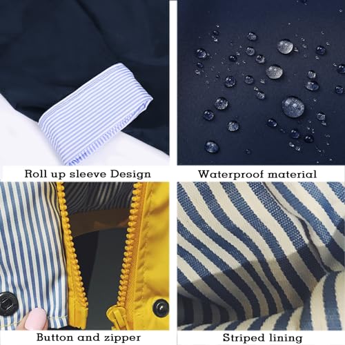 Arthas Women's Lightweight Rain Jacket Waterproof Breathable Raincoat with Hood Active Outdoor Hooded Windbreaker Trench Coats - Image 5