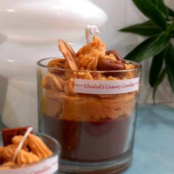 Khalid's برطمان موس الشوكولاتة من خالد شمعة مصنوعة من الصويا معطرة طبيعياً شموع صديقة للبيئة شمعة طبيعية نقية - Image 1