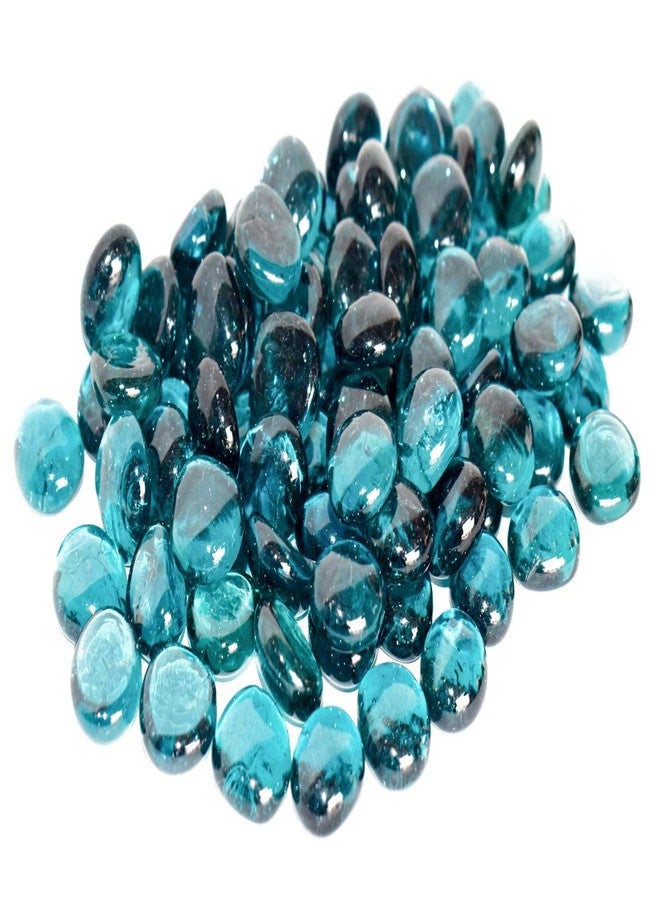 Ercole® Decorative Glossy Shiny Polished Round Glass Pebbles for Vase Filler Plant Pots Home Table Decor Aquarium Fish Tanks Outdoor Garden Decoration (Aqua Blue, 500 Grams) - Image 2