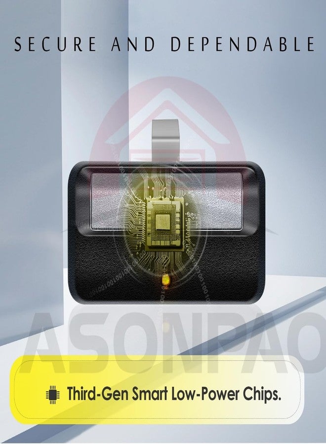 ASONPAO جهاز تحكم عن بعد ASONPAO 2Pack-950ESTD مخصص فقط لفتح باب المرآب من Chamberlain المزود بزر تعليم أصفر Security+ 2.0 myQ - Image 4