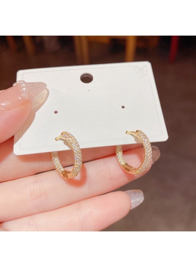 Elegant and Exquisite Fashion Ladies Zircon Pearl Earrings - Image 4