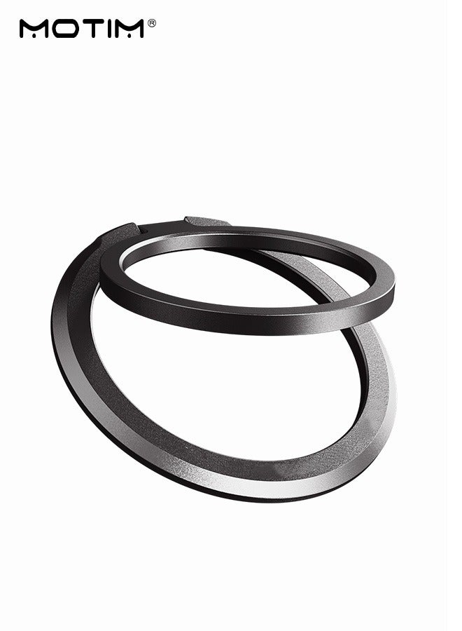 Motim Magnetic Finger Ring Cell Phone Holder, 180° Rotating Super Strong Magnetic Suction Finger Grip Stand Compatible With iPhone 16/15/14/13/12 Series and Andriod Phone, Mini Easy To Attach Holder  - Image 2