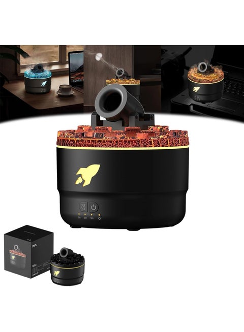 مدفع فواحة ومرطب هواء 280 مل – تايمر ذكي وإضاءة 7 ألوان لديكور المنزل وغرفة النوم