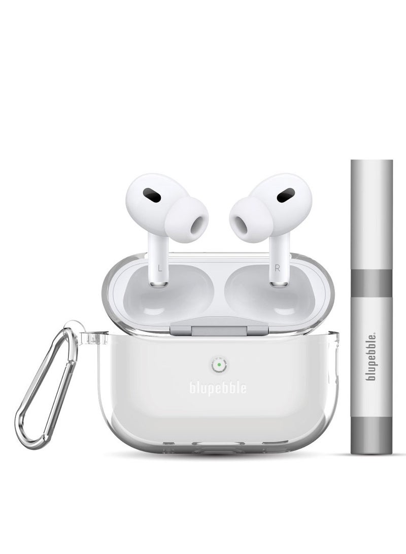 blupebble Clear Guard Kit for AirPods Pro 2 | Transparent Protective Case with Cleaning Pen | Scratch-Resistant Shell for AirPods Pro 2nd Gen Charging Case - Image 1