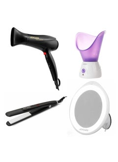 Joycare Personal care set consisting of Hair Dryer, Hair Straightener, Facial Sauna and Adjustable Mirror  - Image 1