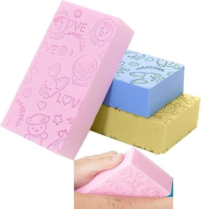 Ultra Soft Bath Sponge, Exfoliating Dead Skin Remover for Body and Skin Gently Improve Skin Health and Beauty with Dry or Wet Cleaning When Showering - Multicolor
